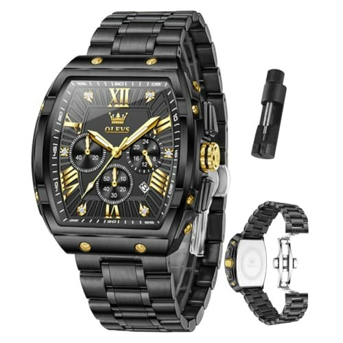 Olevs Men's Stainless Steel Chronograph Quartz Watch: $44.85