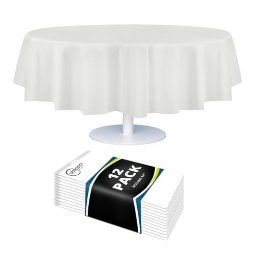 Grandipity 84-inch White Plastic Disposable Tablecloth 12-Pack: $16.99 Grandipity 84-inch White Plastic Disposable Tablecloth 12-Pack: $16.99