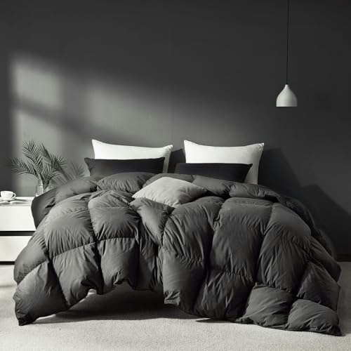 Saisier King Size Grey Goose Feather Down Comforter: $99.99