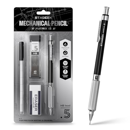 Stageek 0.5mm Mechanical Pencil with 60 HB Refill Leads: $6.79 Stageek 0.5mm Mechanical Pencil with 60 HB Refill Leads: $6.79