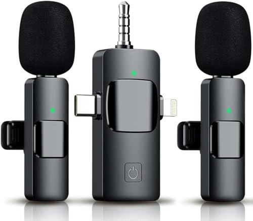 3-in-1 Wireless Lavalier Microphone 2-Pack: $11.89
