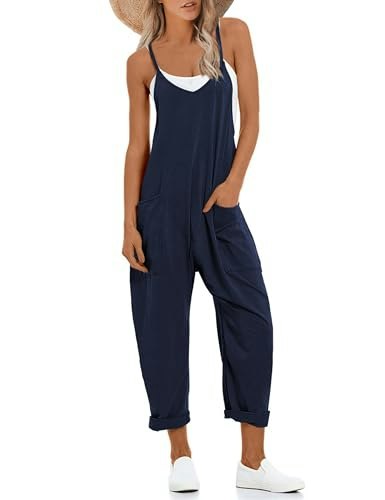 Lentta Women's V-Neck Sleeveless Harem Jumpsuit: $14.98 Lentta Women's V-Neck Sleeveless Harem Jumpsuit: $14.98