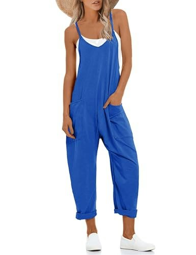 Lentta Women's V-Neck Sleeveless Harem Jumpsuit: $18.98 Lentta Women's V-Neck Sleeveless Harem Jumpsuit: $18.98