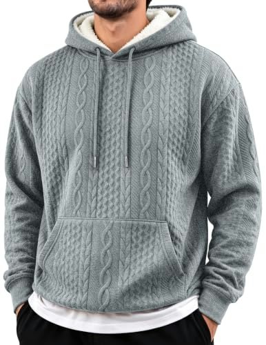 JMIERR Men's Sherpa Lined Fleece Pullover Hoodie: $19.98 JMIERR Men's Sherpa Lined Fleece Pullover Hoodie: $19.98