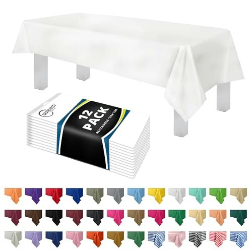 Grandipity Disposable Plastic Tablecloth 12-Pack: $16.99 Grandipity Disposable Plastic Tablecloth 12-Pack: $16.99