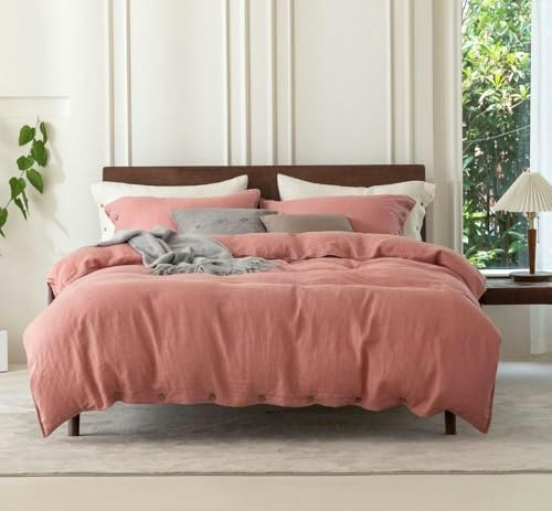 Everly 100% Pure Linen Oversized King Duvet Cover 3-Piece Set: $152.99 Everly 100% Pure Linen Oversized King Duvet Cover 3-Piece Set: $152.99