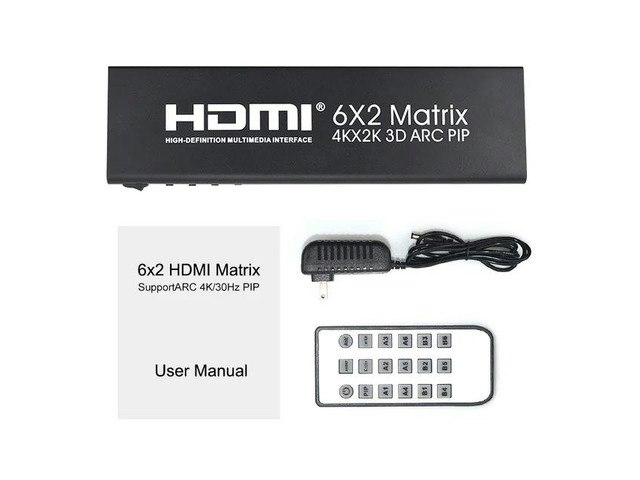 6x2 4K HDMI Matrix Switcher and Audio Extractor: $200.84 6x2 4K HDMI Matrix Switcher and Audio Extractor: $200.84