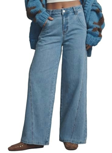 Astylish Women's High-Waisted Wide Leg Denim Jeans: $27.06 Astylish Women's High-Waisted Wide Leg Denim Jeans: $27.06