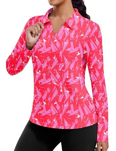 Pinspark Women's Quick-Dry Long Sleeve Golf Polo: $14.99 Pinspark Women's Quick-Dry Long Sleeve Golf Polo: $14.99