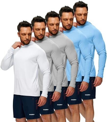 Men's Quick-Dry Long Sleeve Rash Guard Hoodie 5-Pack: $84.98 Men's Quick-Dry Long Sleeve Rash Guard Hoodie 5-Pack: $84.98