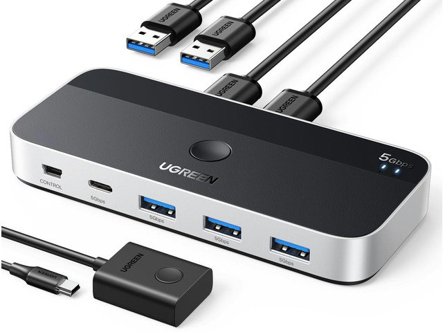 Ugreen 2-Computer 4-Port USB 3.0 Switch: $79.99 Ugreen 2-Computer 4-Port USB 3.0 Switch: $79.99