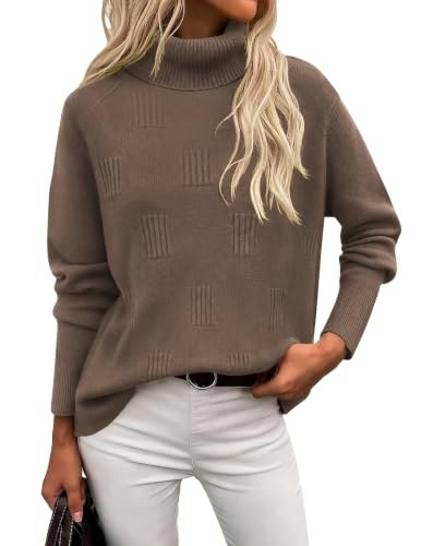 Ekouaer Women's Long Sleeve Turtleneck Sweater: $22.38