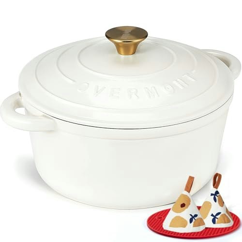 Overmont 5.5-Quart Enameled Cast Iron Dutch Oven: $39.99 Overmont 5.5-Quart Enameled Cast Iron Dutch Oven: $39.99