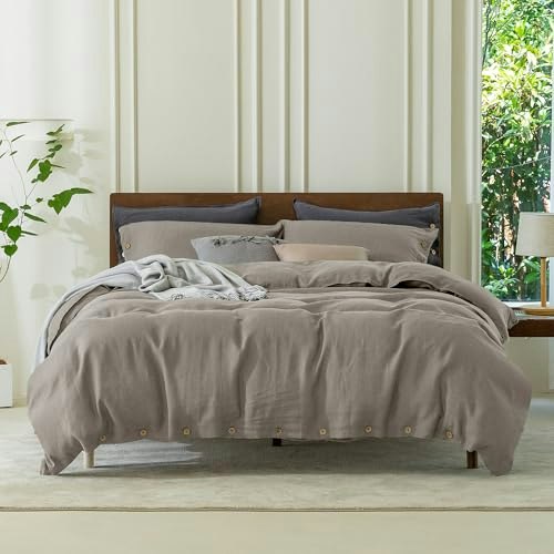 Everly Full 100% Pure Linen 3-Piece Duvet Cover Set: $135.99 Everly Full 100% Pure Linen 3-Piece Duvet Cover Set: $135.99