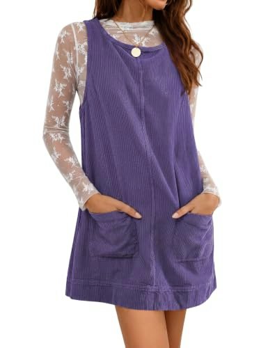Hooever Women's Corduroy Overall Jumper Dress: $29.74 Hooever Women's Corduroy Overall Jumper Dress: $29.74