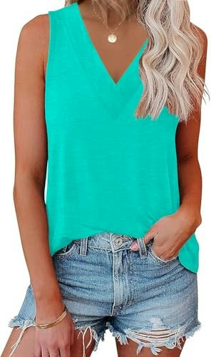 EyMuse Women's V-Neck Sleeveless Tank Top: $11.04 EyMuse Women's V-Neck Sleeveless Tank Top: $11.04