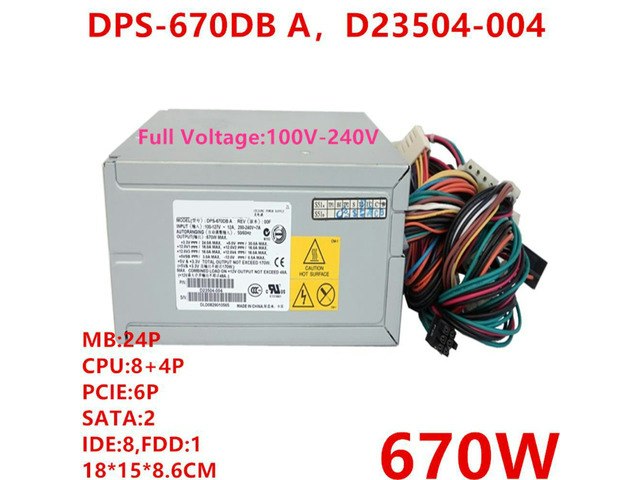 Delta 670W Switching Power Supply: $477.86 Delta 670W Switching Power Supply: $477.86