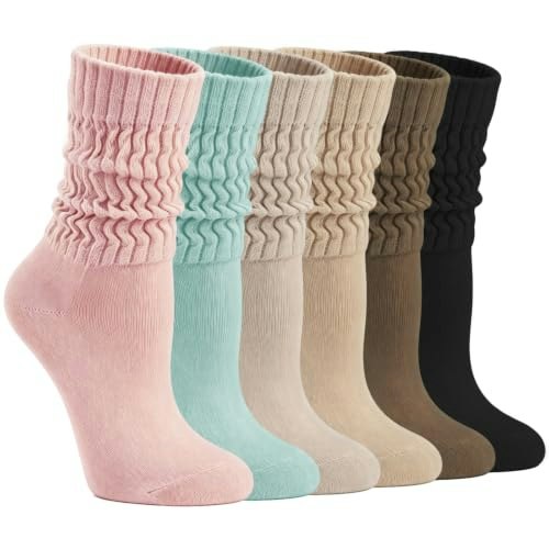 Chalier Women's Slouchy Cotton Socks 6-Pack: $8.49 Chalier Women's Slouchy Cotton Socks 6-Pack: $8.49