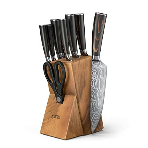 Yatoshi 9-Piece Kitchen Knife Block Set: $99.99 Yatoshi 9-Piece Kitchen Knife Block Set: $99.99