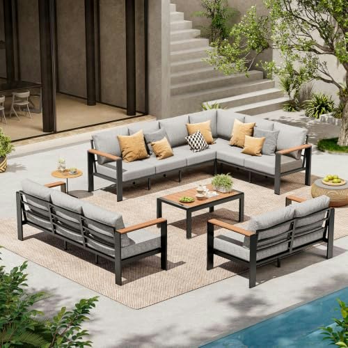 ComfCove 11-Piece Aluminum Patio Sectional Set: $1,149.98