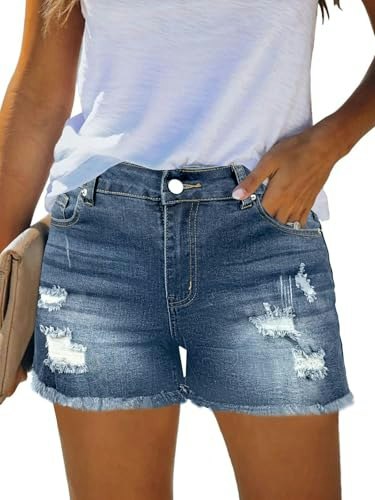 MixShe Women's Linen Jean Shorts: $16.99 MixShe Women's Linen Jean Shorts: $16.99
