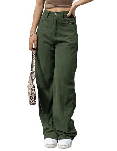 Himosyber Women's Corduroy High-Waist Wide-Leg Pants: $29.99 Himosyber Women's Corduroy High-Waist Wide-Leg Pants: $29.99