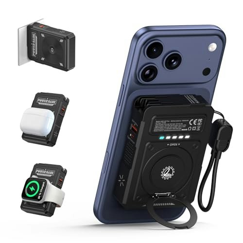 Ummz 10,000mAh 5-in-1 Magnetic Portable Charger and Wall Plug: $32.99