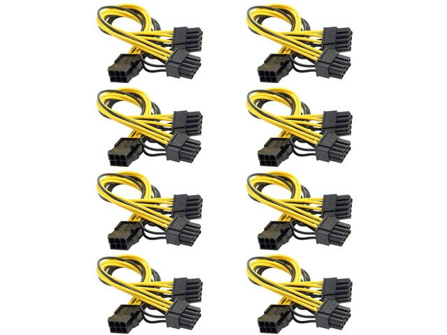 6-pin to Dual 8-pin PCIe Power Adapter 8-Pack: $47.77 6-pin to Dual 8-pin PCIe Power Adapter 8-Pack: $47.77