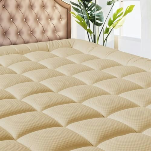 Matbeby Queen Cooling Quilted Mattress Pad: $28.99