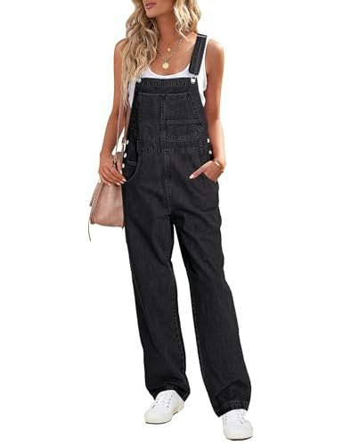 Luvamia Women's Loose Fit Denim Bib Overalls: $28.99 Luvamia Women's Loose Fit Denim Bib Overalls: $28.99