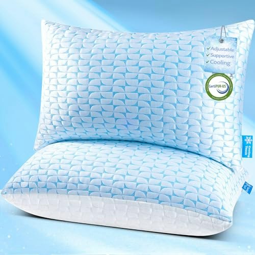 Qutool Queen Shredded Memory Foam Bed Pillow 2-Pack: $34.97