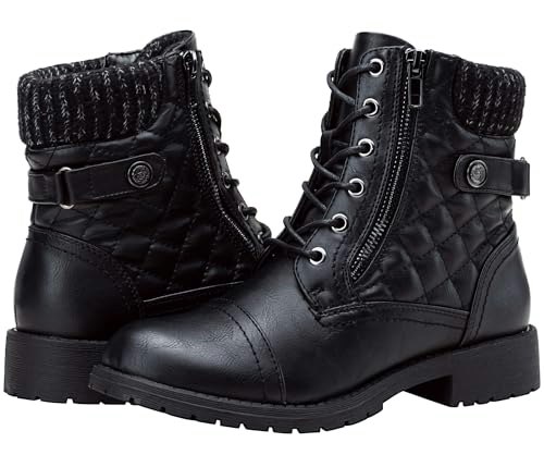 Vepose Women's Lace-Up Combat Ankle Boots: $42.99