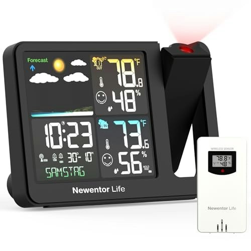 Newentor Projection Alarm Clock and Weather Station: $32.28