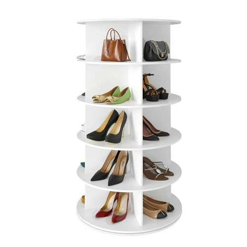 SpaceAid 5-Tier Rotating Shoe Rack Tower: $103.97 SpaceAid 5-Tier Rotating Shoe Rack Tower: $103.97