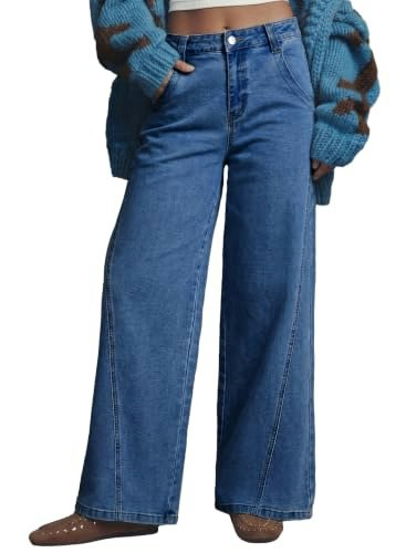 Astylish Women's High-Waisted Wide Leg Denim Jeans: $29.98 Astylish Women's High-Waisted Wide Leg Denim Jeans: $29.98