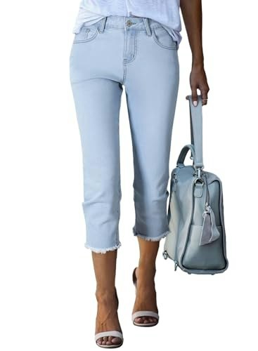 Sidefeel Women's Capri Straight Leg Jeans: $27.98 Sidefeel Women's Capri Straight Leg Jeans: $27.98
