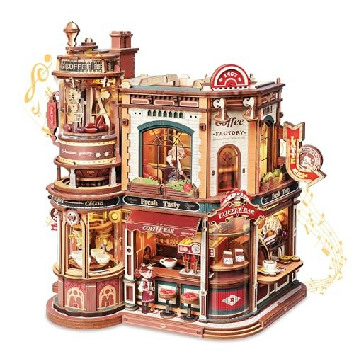 Rokr Moving Dream Coffee Factory DIY Miniature House Kit: $62.04 Rokr Moving Dream Coffee Factory DIY Miniature House Kit: $62.04