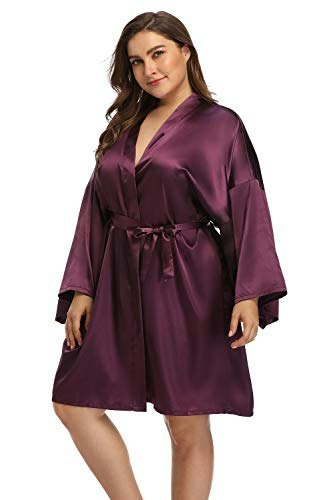 Women's Plus Size Satin Robe: $12.71