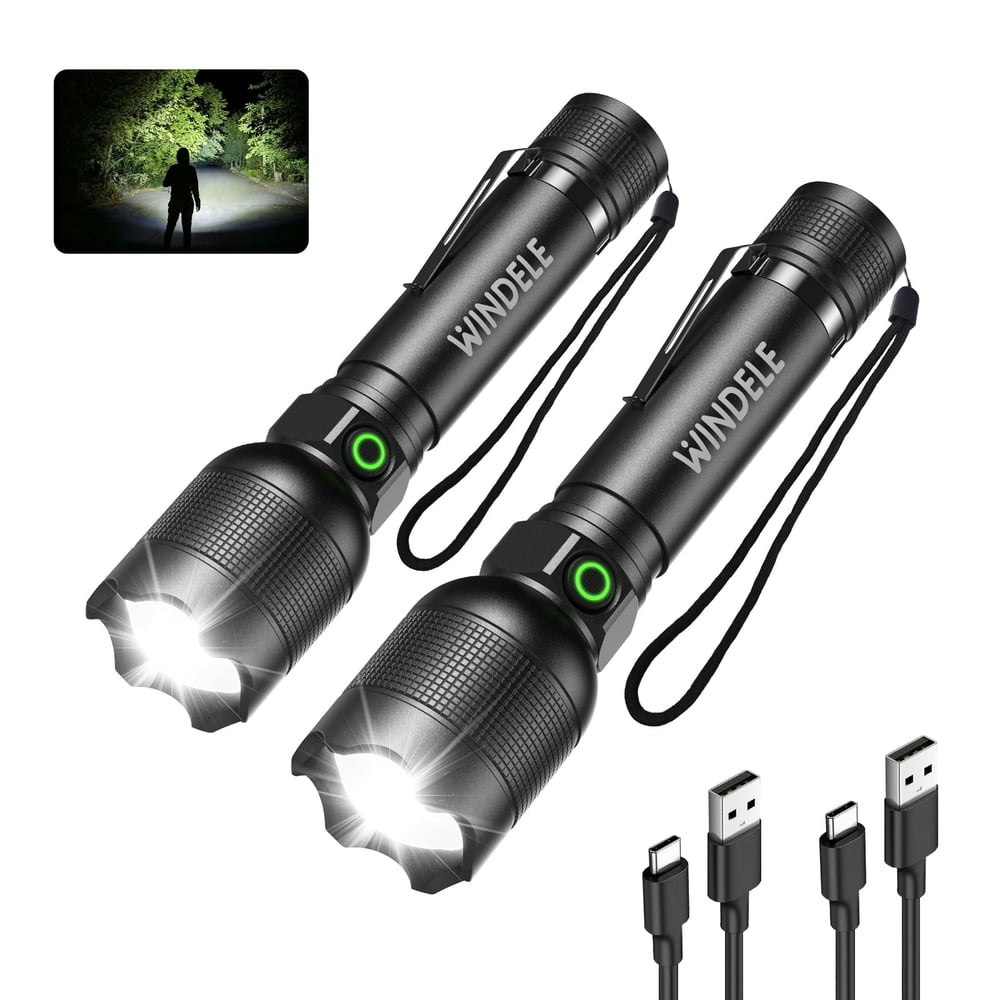 Windele Rechargeable LED Flashlight 2-Pack: $17.99 Windele Rechargeable LED Flashlight 2-Pack: $17.99