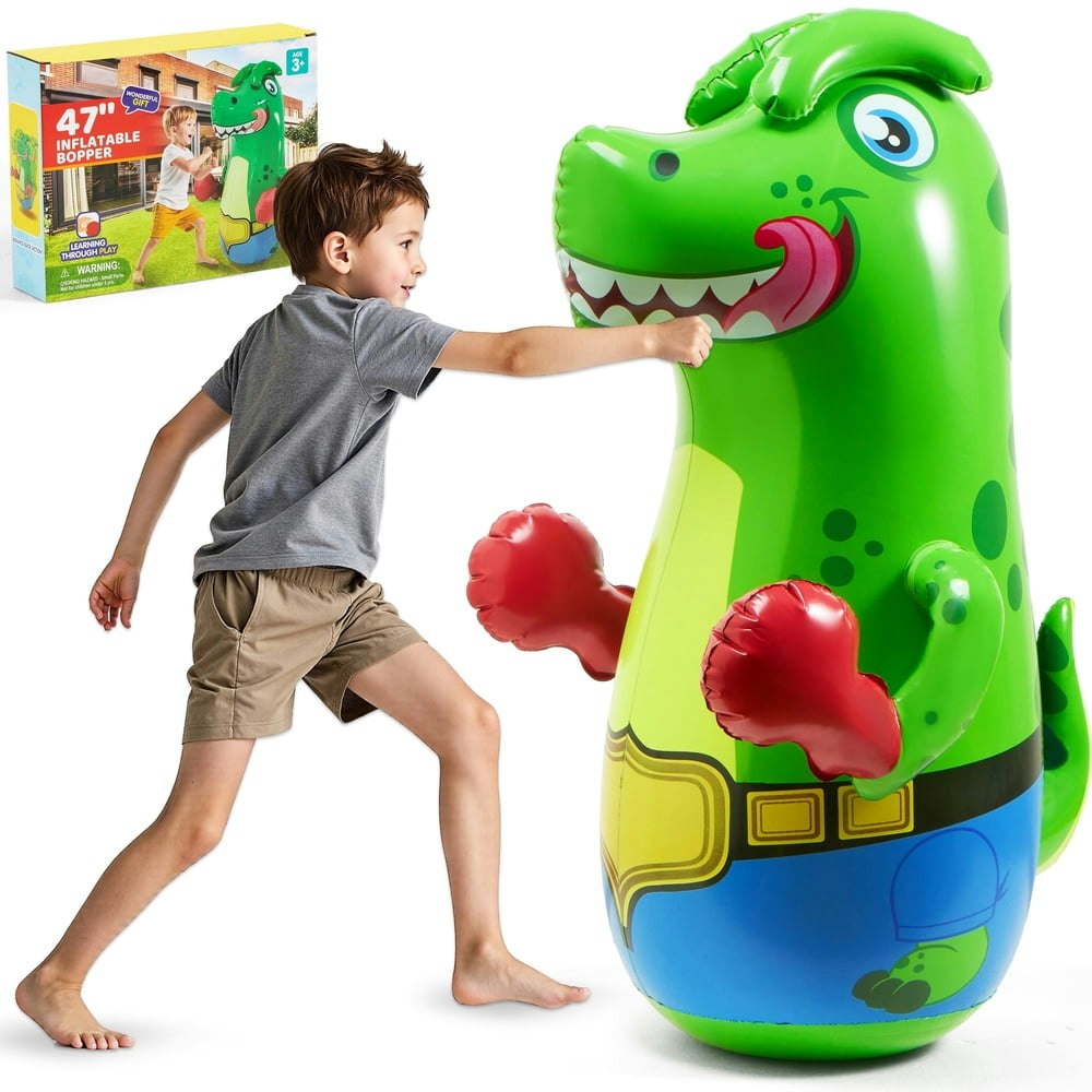 Joyfy 47-inch Inflatable Dinosaur Punching Bag: $19.99 Joyfy 47-inch Inflatable Dinosaur Punching Bag: $19.99