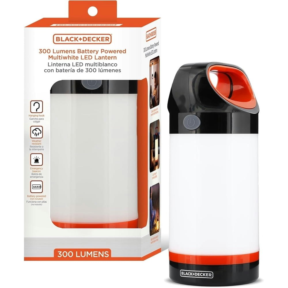 Black+Decker 300-Lumen LED Lantern: $13.75 Black+Decker 300-Lumen LED Lantern: $13.75