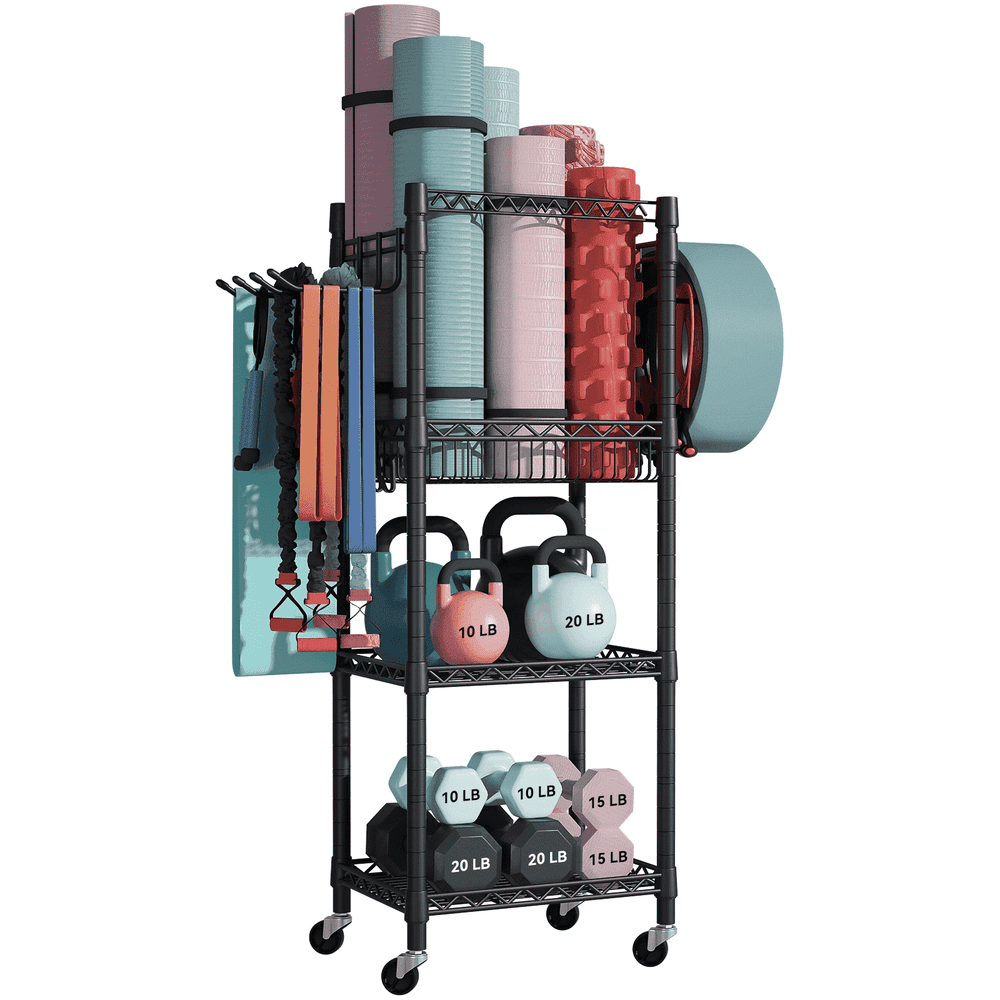 Futassi 3-Tier Gym Storage Organizer with Wheels: $44.99 Futassi 3-Tier Gym Storage Organizer with Wheels: $44.99