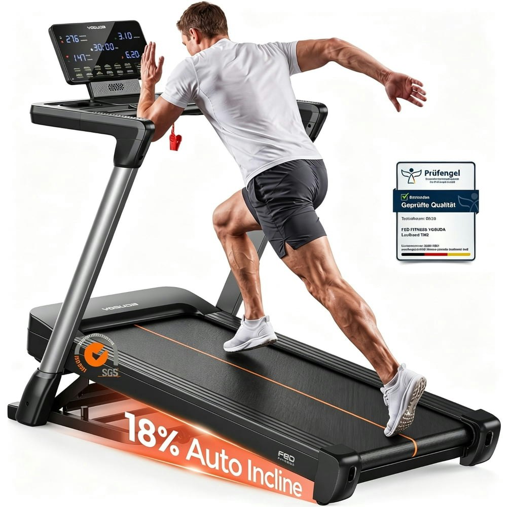 Fed Fitness Foldable 18% Incline Treadmill: $599.98 Fed Fitness Foldable 18% Incline Treadmill: $599.98