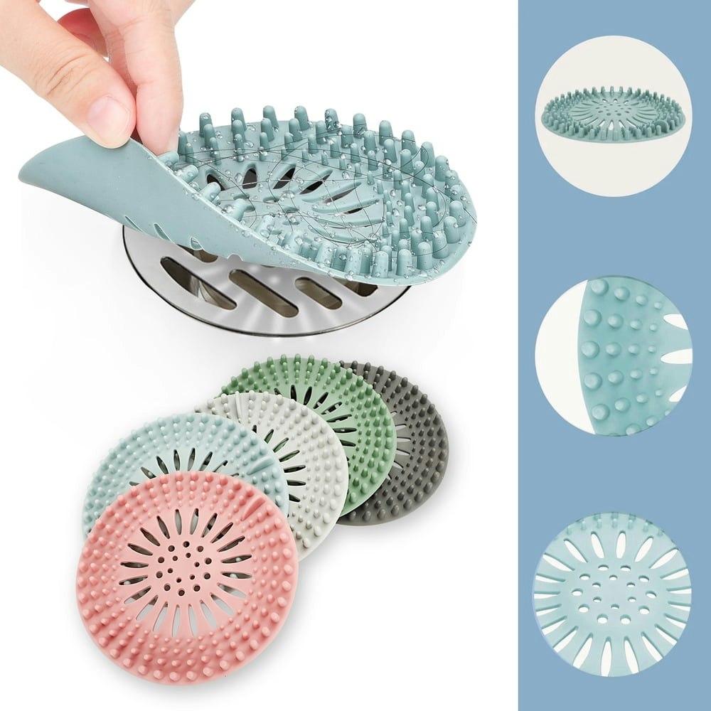 Silicone Hair Catcher Drain Stopper 5-Pack: $7.98