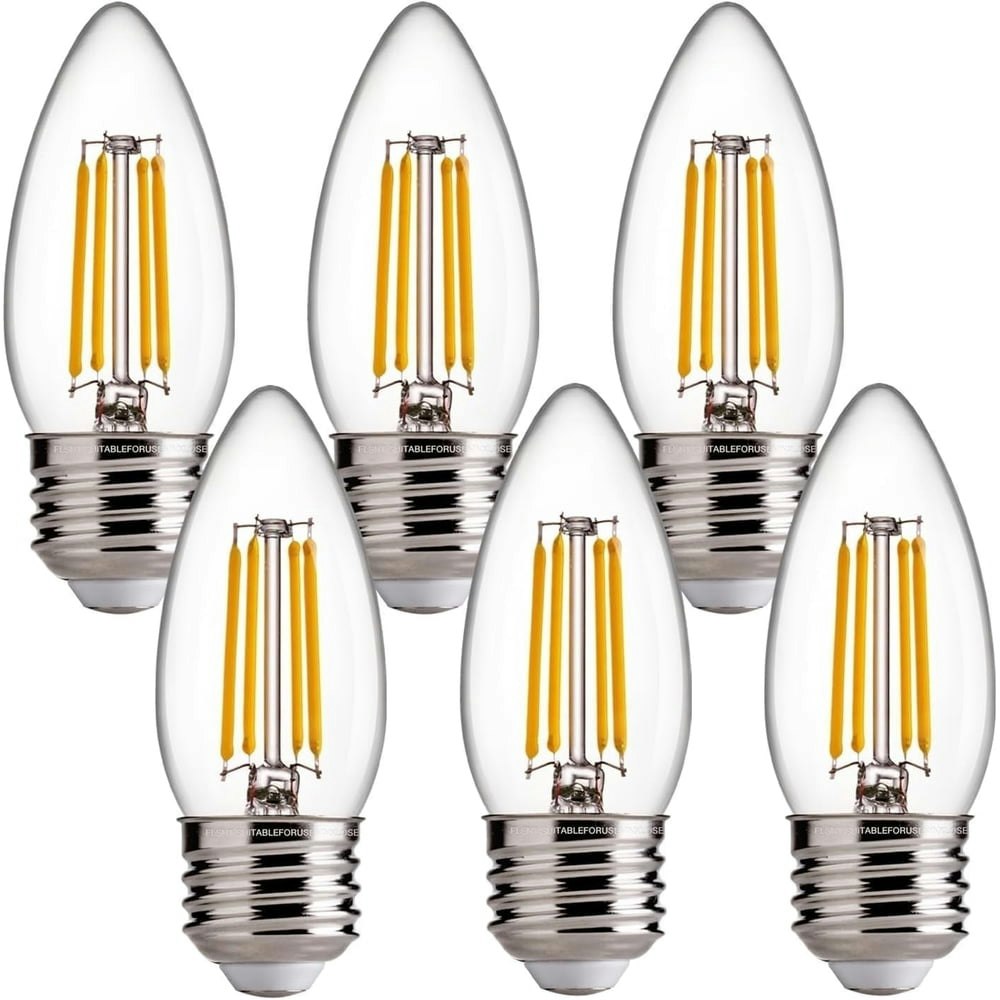 Dimmable B11 LED Candelabra Light Bulbs 6-Pack: $14.39 Dimmable B11 LED Candelabra Light Bulbs 6-Pack: $14.39