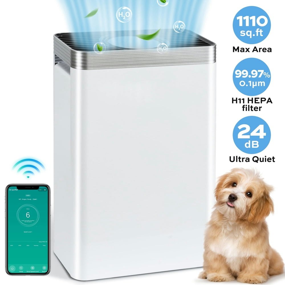 Vusign 1,110 Sq. Ft. HEPA Air Purifier: $99.99 Vusign 1,110 Sq. Ft. HEPA Air Purifier: $99.99