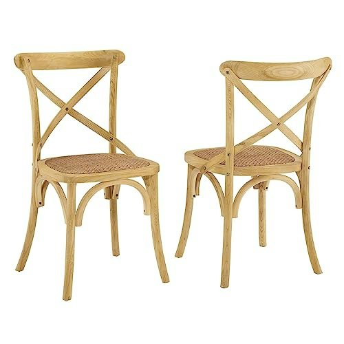 Modway Gear Rattan and Elm Wood Dining Chairs 2-Pack: $229.81 Modway Gear Rattan and Elm Wood Dining Chairs 2-Pack: $229.81
