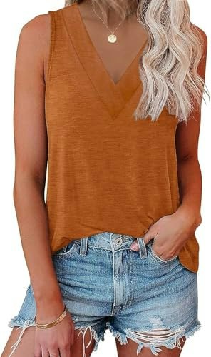 EyMuse Women's V-Neck Tank Top: $7.59