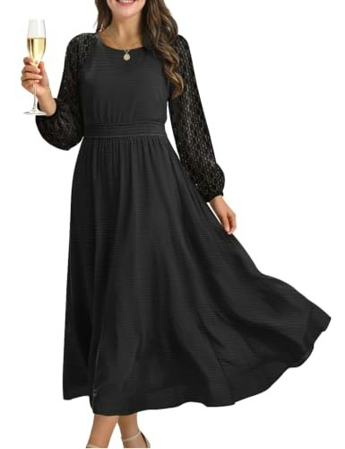 Yesno Women's Lace Long Sleeve Wedding Guest Dress: $28.48