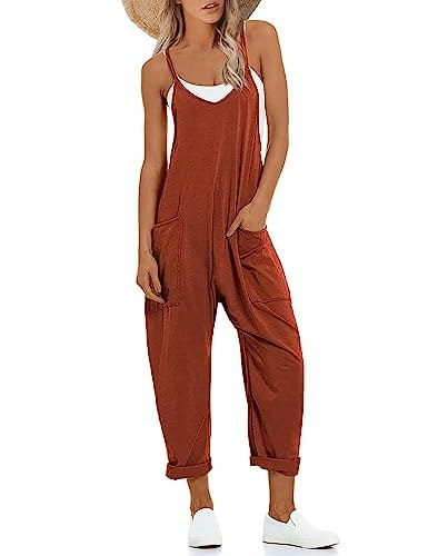 Lentta Women's V-Neck Sleeveless Harem Jumpsuit: $14.98
